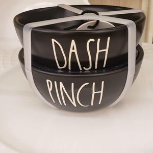 Rae Dunn black dash and Pinch bowls